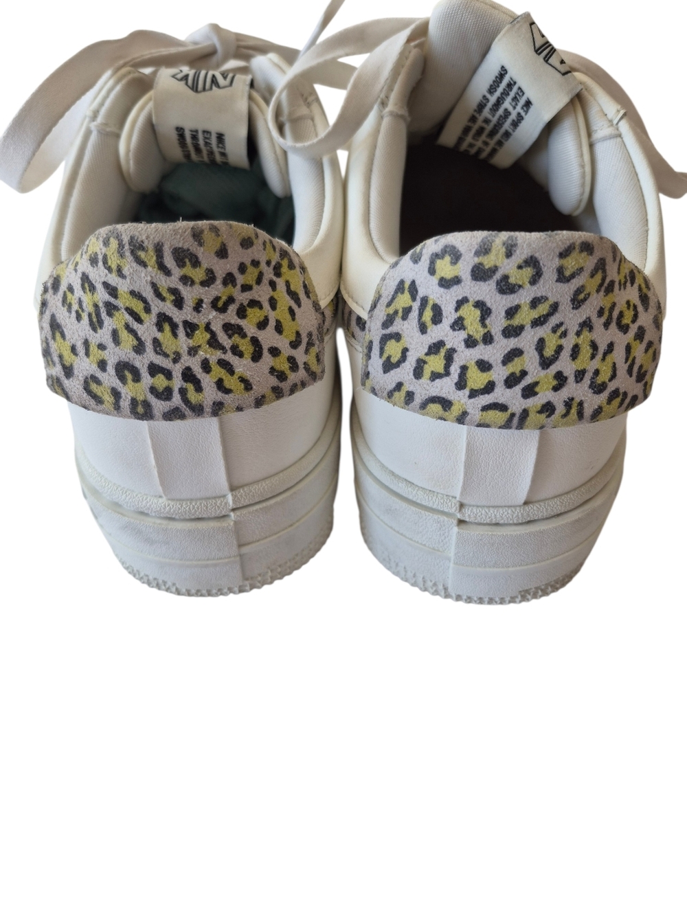 Nike Air Force Leopard Womens White Sneakers, Size 7.5 - Picture 5 of 9